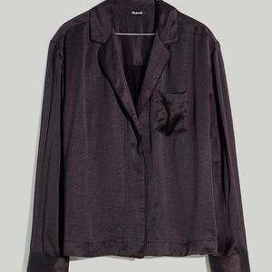 NWT Madewell Satin “Pajama” Shirt